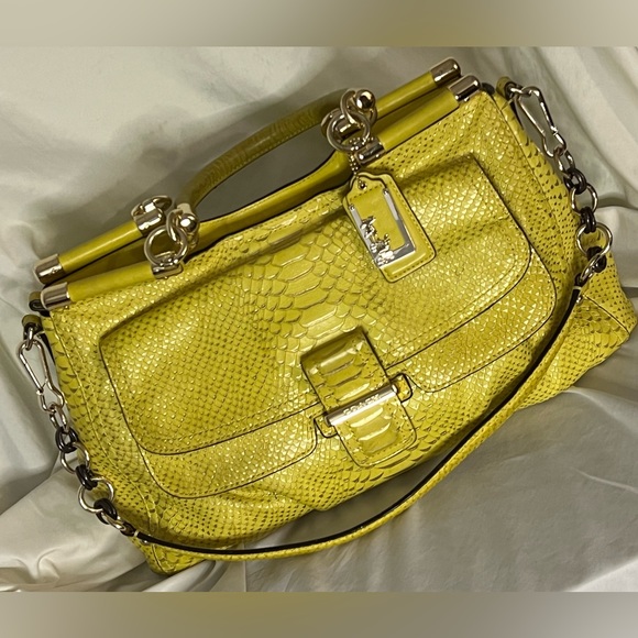 Coach Chartreuse (Yellow-green) Satchel - Picture 2 of 13